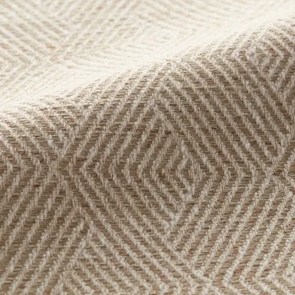 Geometric Curtain Tieback - Natural, Linen Blend