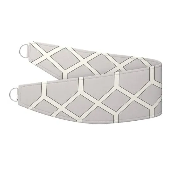 Geometric Curtain Tieback - Putty, Fire Retardant