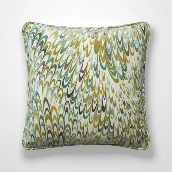Geometric Cushion Cover - Moss, Cotton
