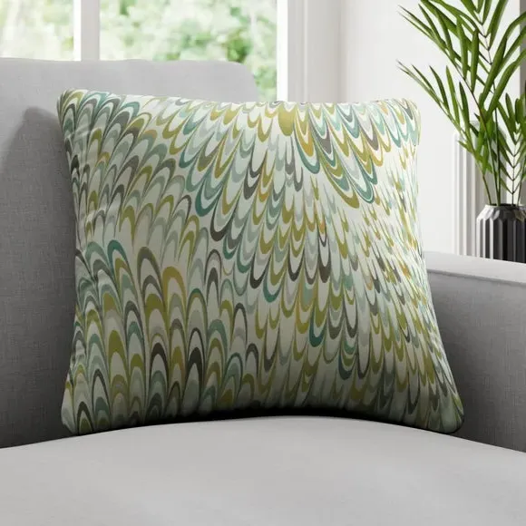 Geometric Cushion Cover - Moss, Cotton image