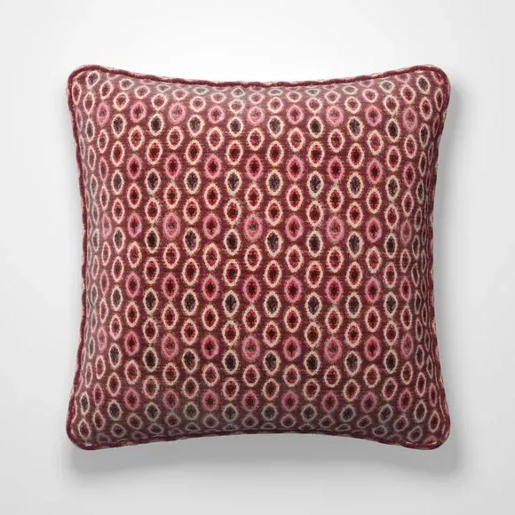 Geometric Cushion Cover - Rosso, Polyester