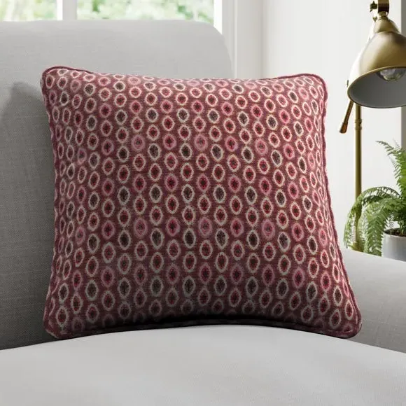 Geometric Cushion Cover - Rosso, Polyester