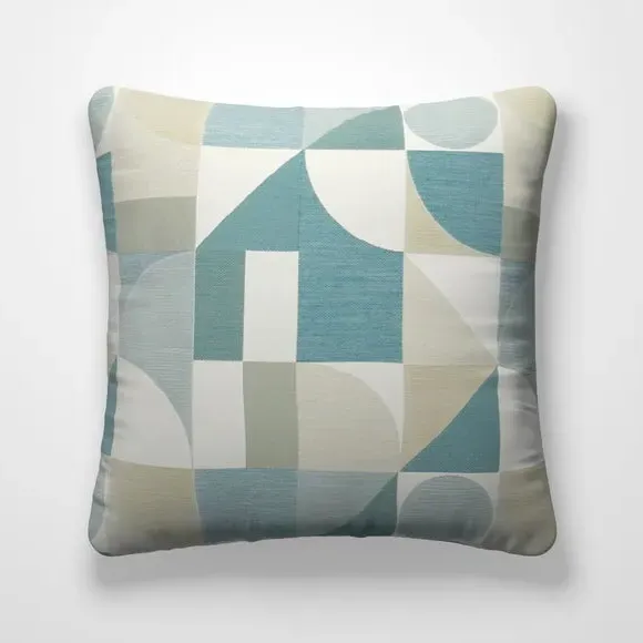 Geometric Cushion Cover - Seafoam