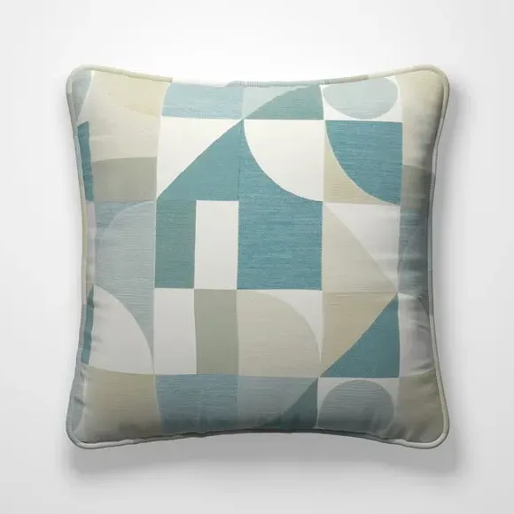 Geometric Cushion Cover - Seafoam