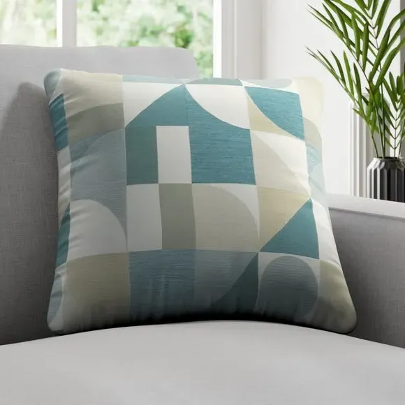 Geometric Cushion Cover - Seafoam image