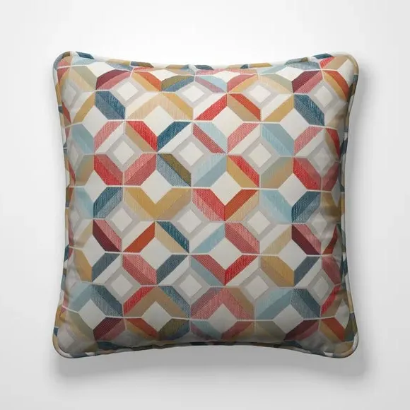 Geometric Cushion Cover with Edge Options