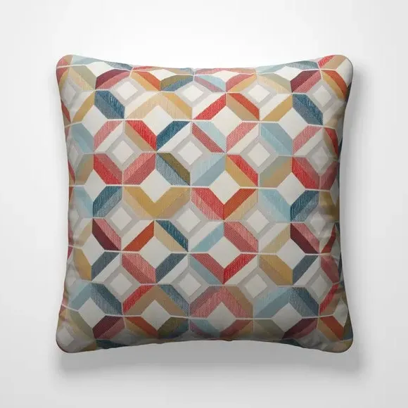Geometric Cushion Cover with Edge Options