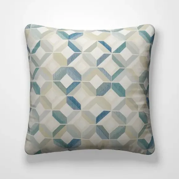 Geometric Cushion Cover with Edge Options