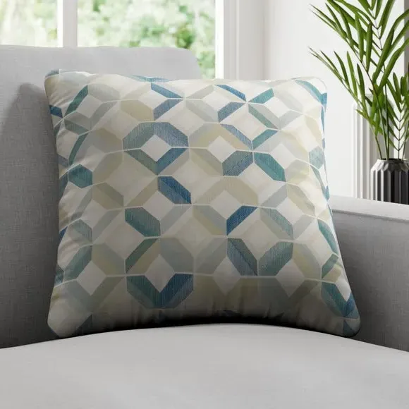 Geometric Cushion Cover with Edge Options