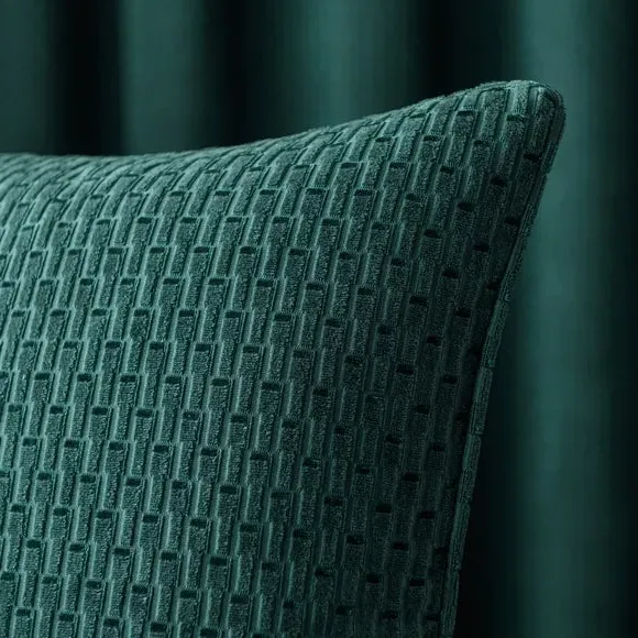 Geometric Cushion - Green, Polyester