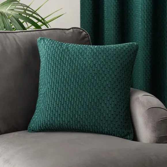 Geometric Cushion - Green, Polyester image
