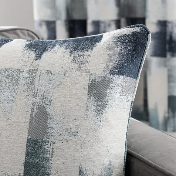Geometric Cushion - Navy, Jacquard