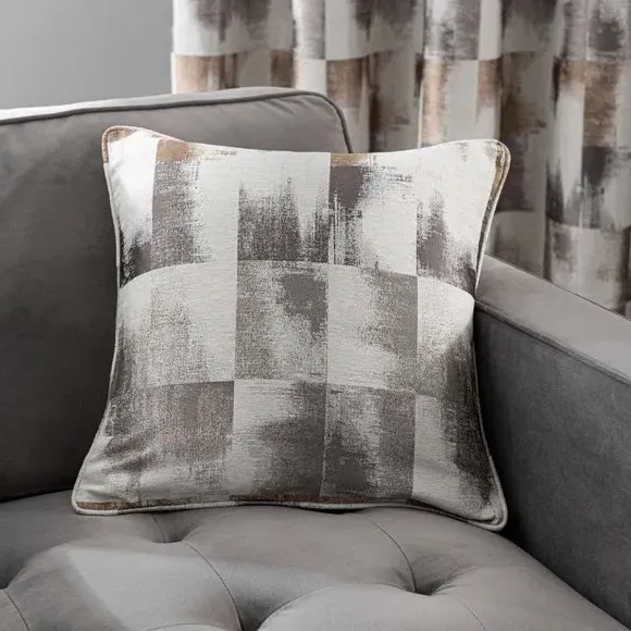 Geometric Cushion - Silver, Jacquard