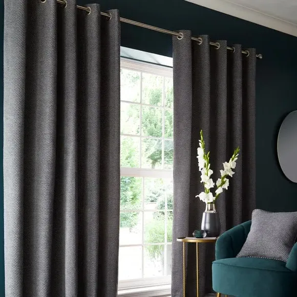 Geometric Cushion with Piped Edge - Grey, Chenille