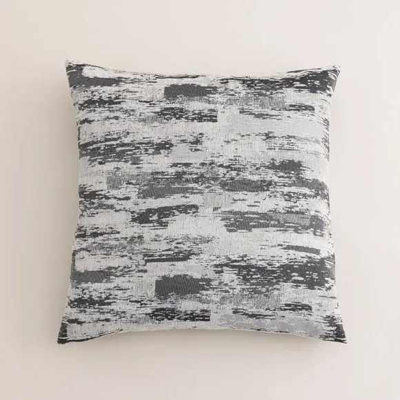 Geometric Cushion with Removable Cover - Charcoal
