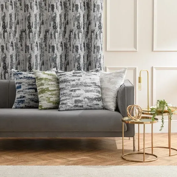 Geometric Cushion with Removable Cover - Charcoal