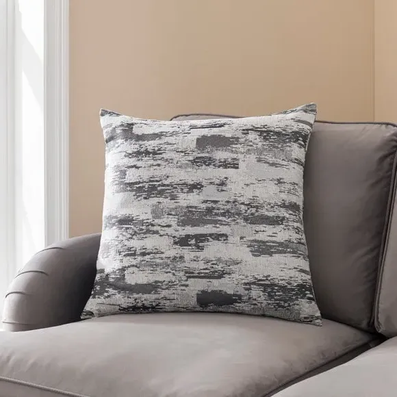 Geometric Cushion with Removable Cover - Charcoal