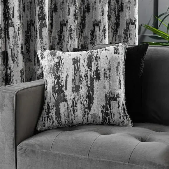 Geometric Cushion with Removable Cover - Charcoal image