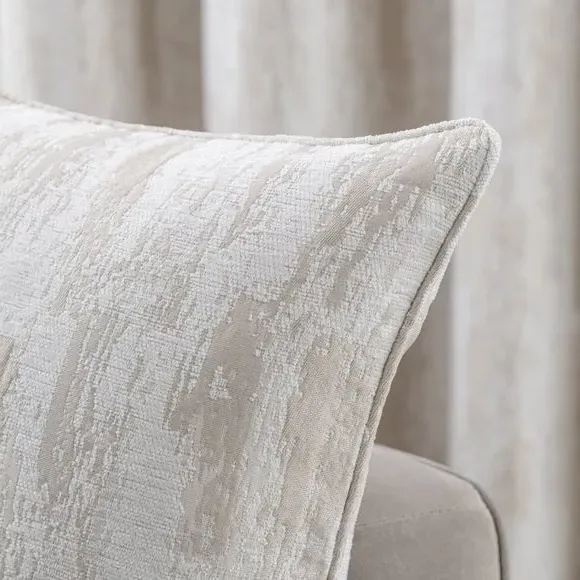 Geometric Cushion with Removable Cover - Ivory