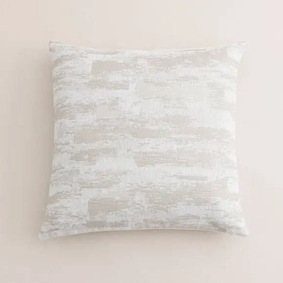 Geometric Cushion with Removable Cover - Ivory