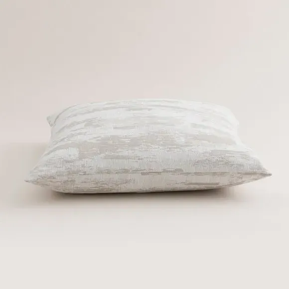 Geometric Cushion with Removable Cover - Ivory