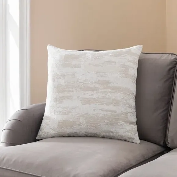 Geometric Cushion with Removable Cover - Ivory