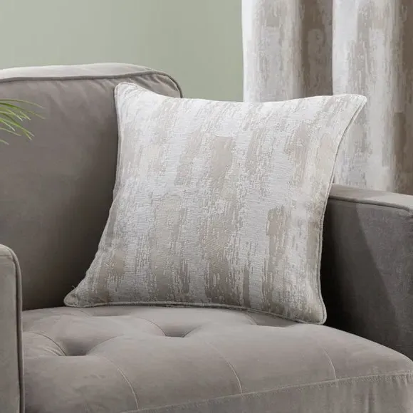 Geometric Cushion with Removable Cover - Ivory