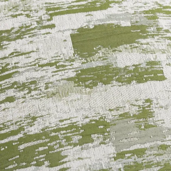 Geometric Cushion with Removable Cover - Moss Green