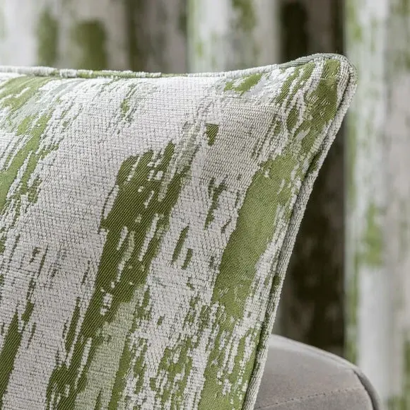 Geometric Cushion with Removable Cover - Moss Green