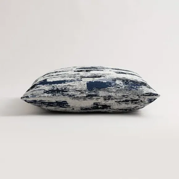 Geometric Cushion with Removable Cover - Navy