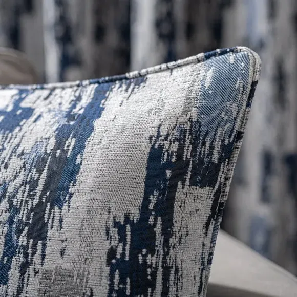 Geometric Cushion with Removable Cover - Navy