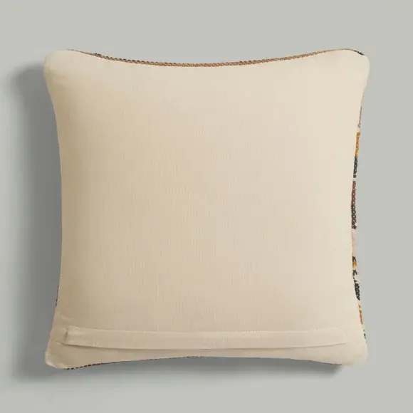 Geometric Cushion with Zip - Natural, Cotton