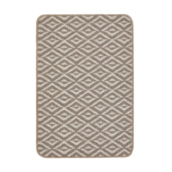 Geometric Doormat Hard-wearing - Natural