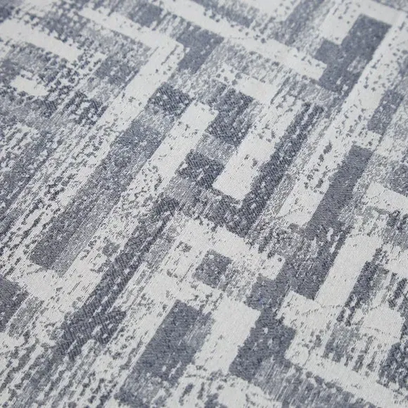 Geometric Duvet Cover Set - Grey, Cotton