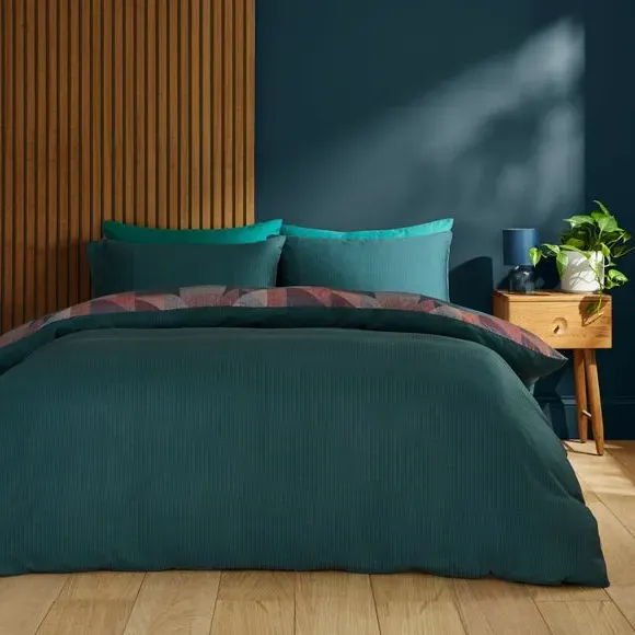 Geometric Duvet Cover Set - Multicolor, Cotton