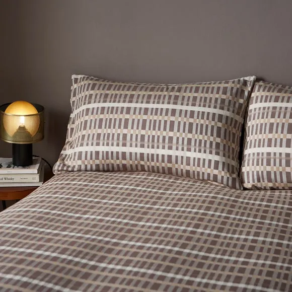 Geometric Duvet Cover Set - Natural, Cotton