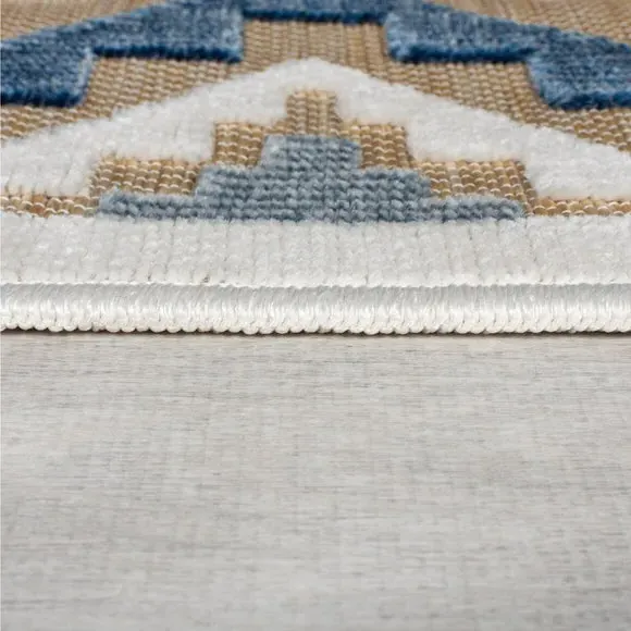 Geometric Indoor Outdoor Rug - Natural, Polypropylene