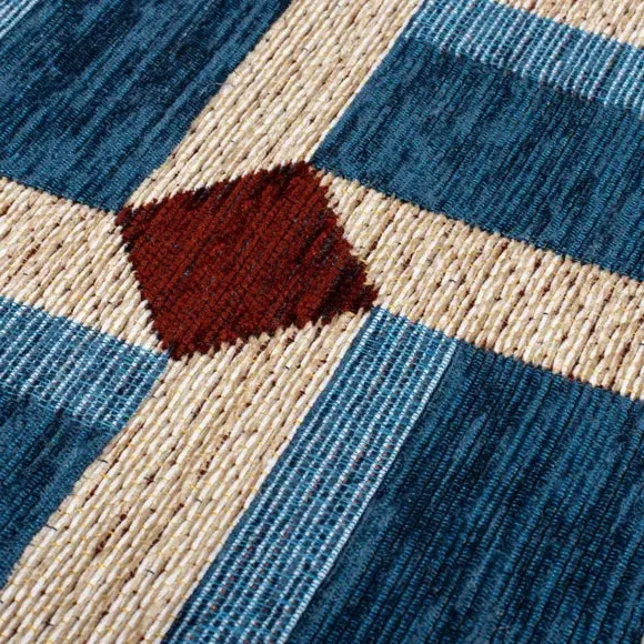 Geometric Rug - Blue