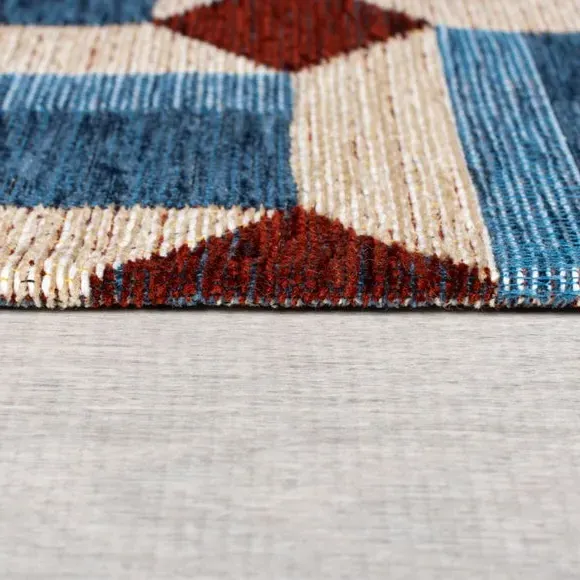 Geometric Rug - Blue