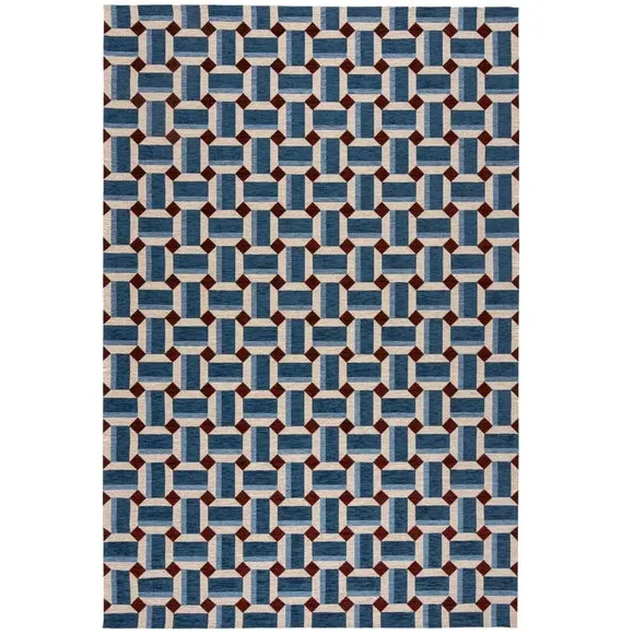 Geometric Rug - Blue