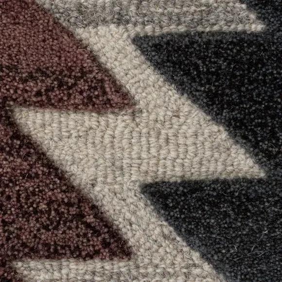 Geometric Rug Hand-Carved - Multi, Wool