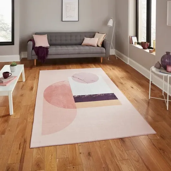 Geometric Rug - Rose image