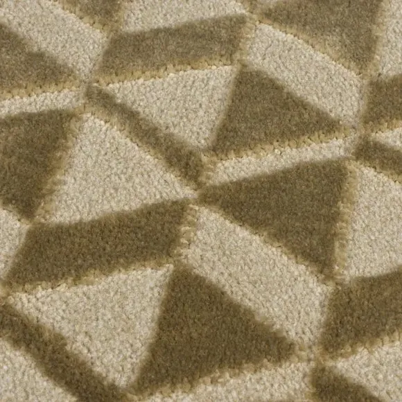 Geometric Rug with High-Low Pile - Sage