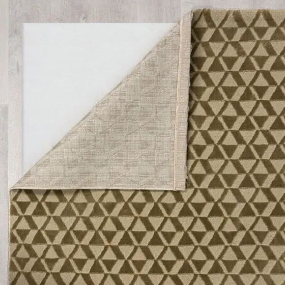 Geometric Rug with High-Low Pile - Sage