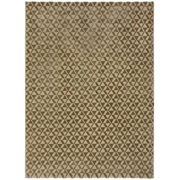 Geometric Rug with High-Low Pile - Sage