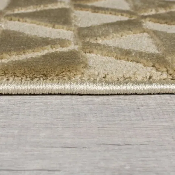 Geometric Rug with High-Low Pile - Sage
