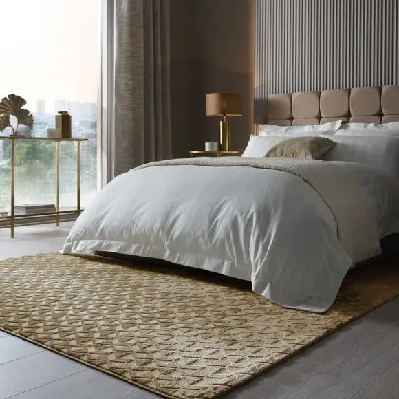 Geometric Rug with High-Low Pile - Sage