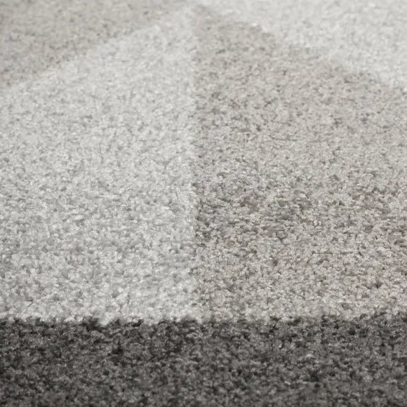Geometric Runner Rug - Charcoal, Polypropylene