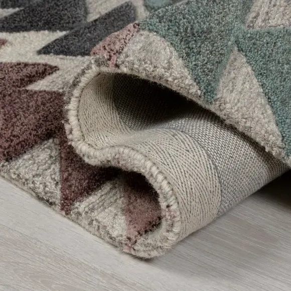 Geometric Runner Rug - Multicolor, Wool