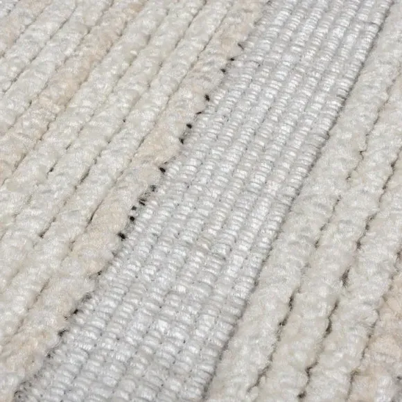 Geometric Runner Rug - Natural, Machine Washable